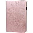 Etui do Samsung Galaxy Tab A8 10.5 SM-X200 SM-X205, Flowers, różowe rose gold