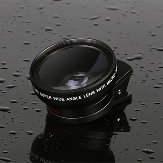 Uniwersalny Obiektyw na klips do smartfona 37mm, Czarny