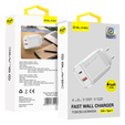 Ładowarka sieciowa Blavec BC5 GaN, PD QC 45W 3A, USB-C USB-A, Biała