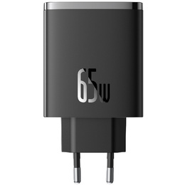 Baseus Cube Pro – uniwersalna ładowarka 65 W (2× USB‑C + 1× USB‑A), czarna