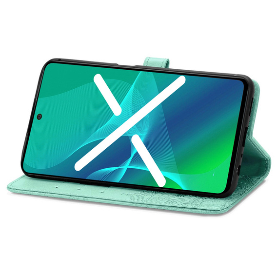 Etui z klapką do Oppo A78 4G, Mandala, zielone