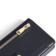 Etui z klapką do iPhone 15, Wallet Zipper Pocket, czarne