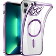 Etui do iPhone 13 Pro, Electro MagSafe, fioletowe + Szkło na ekran