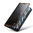 Etui z klapką CASEME do Samsung Galaxy A53 5G, Waxy Textured, czarne / brązowe