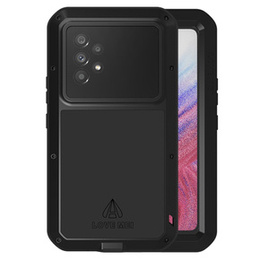 Etui Love Mei do Samsung Galaxy A53 5G, pancerne ze szkłem, czarne