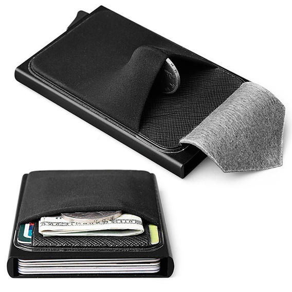 Schowek na kartę RFID Card Holder, Czarny