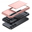 Etui do Samsung Galaxy A56 5G, Sliding Card Holder, różowe