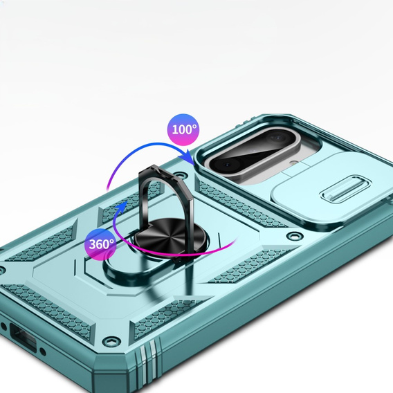 Etui do Samsung Galaxy A36 5G, KickStand Camera Lens, zielone
