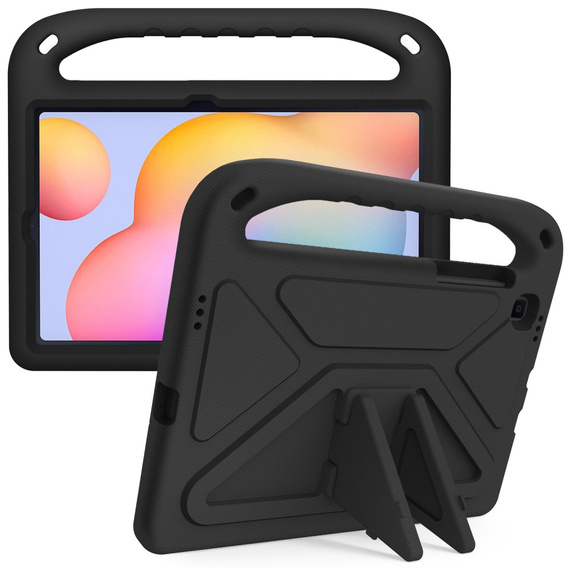 Etui dla dzieci do Samsung Galaxy Tab S6 Lite 10.4" 2020/2022/2024, dziecięce z uchwytem, czarne