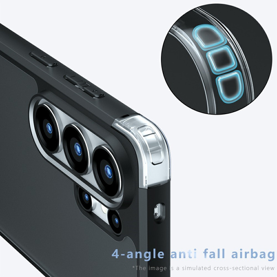 Etui do Samsung Galaxy S26 Ultra, Fusion Hybrid, matowe z czarną ramką