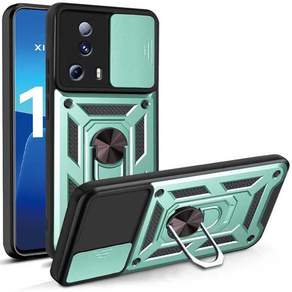 Etui pancerne do Xiaomi 13 Lite, CamShield Slide, zielone