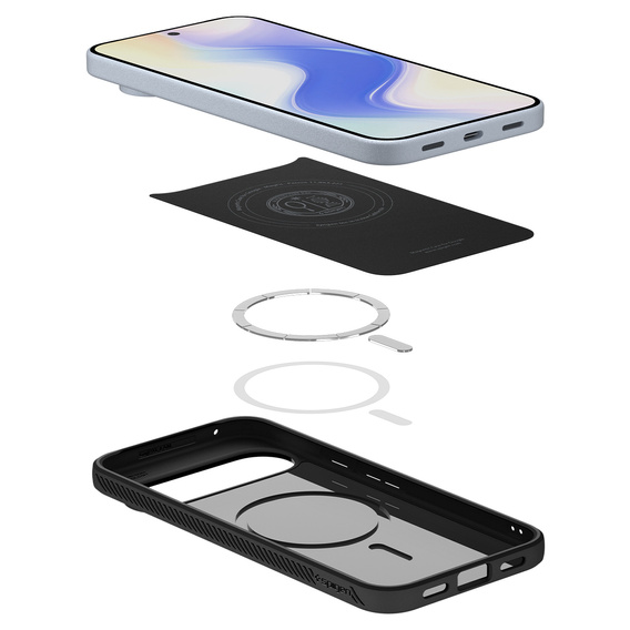 Etui Spigen do Google Pixel 10/10 Pro, Liquid Air Mag MagSafe, Matte Black