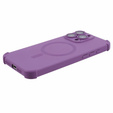 Etui silikonowe do iPhone 15 Pro Max, Magnetic, do MagSafe, fioletowe