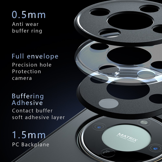 Etui do Honor Magic 8 Lite, Matt Case, do MagSafe, czarne