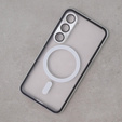 Etui Magnetic Dual Glass MagSafe do Samsung Galaxy S23+ Plus, srebrne