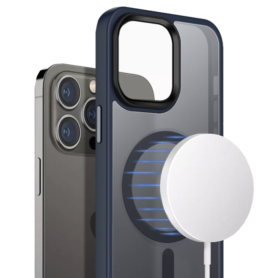 Etui do iPhone 14 Pro, Simple MagSafe, granatowe