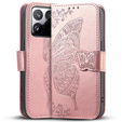 Etui z klapką do Xiaomi 15T Pro, Butterfly, różowe rose gold