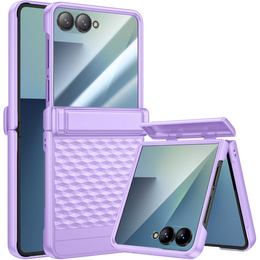 Etui do Samsung Galaxy Z Flip7 5G, PC Case, ze szkłem, fioletowe