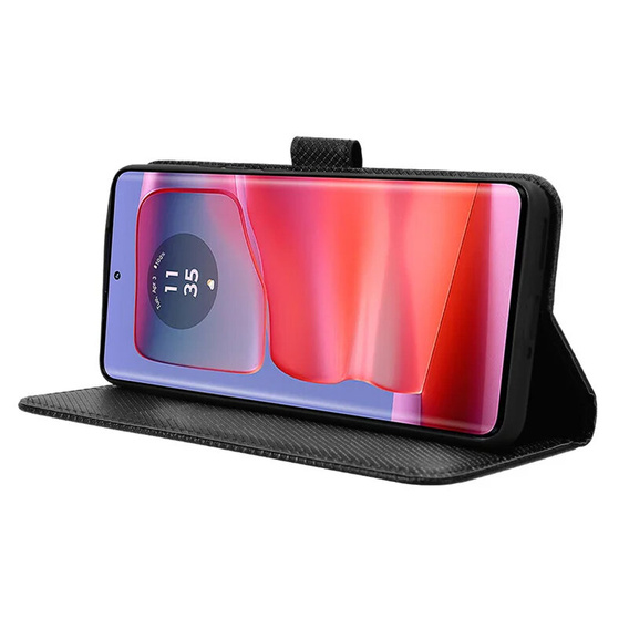 Etui z klapką do Motorola Edge 50 Pro, Wallet Smart Magnet, czarne