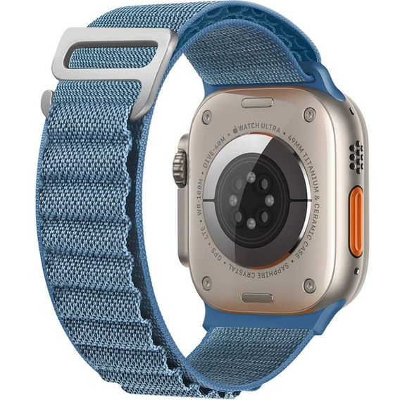 Pasek Nylonowy do Apple Watch 1/2/3/4/5/6/7/8/9/10/SE/Ultra/Ultra 2 42/44/45/46/49mm, Niebieski