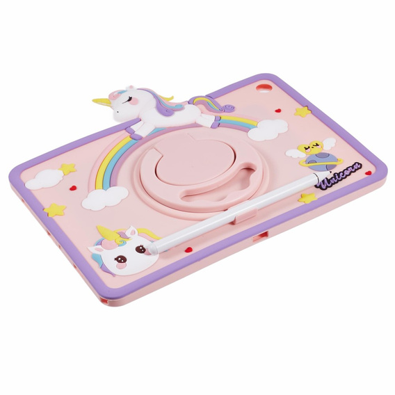 Etui silikonowe z podstawką – Samsung Galaxy Tab A11 Plus / A9 Plus - różowe