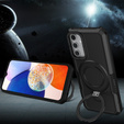 Etui do Samsung Galaxy A15 5G, Kickstand Ring, czarne + szkło 9H