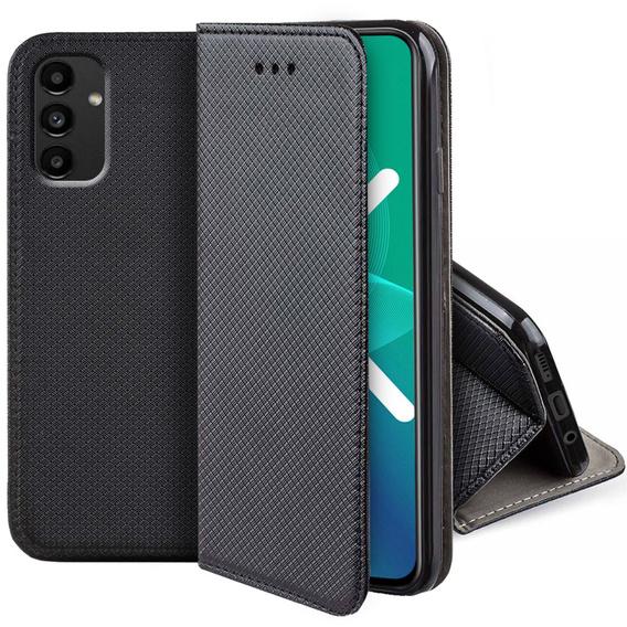 Etui do Oppo A79 5G, Smart Magnet, Czarne + Szkło 9H