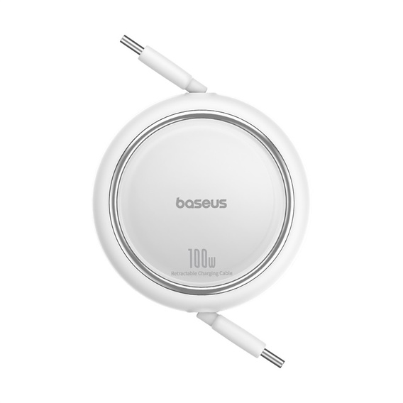 Baseus Free2Draw Mini – zwijany kabel USB‑C 100 W, 1m - biały