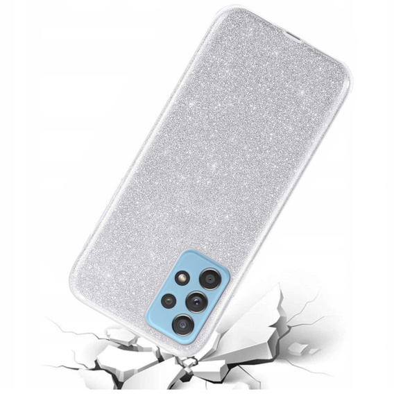 Etui Glitter Case do Samsung Galaxy A72 5G / A72 LTE, Silver