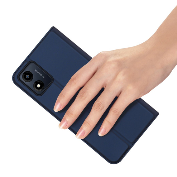 Etui Dux Ducis do Motorola Moto E13, Skinpro, granatowe