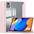 Etui z przezroczystym tyłem i miejscem na rysik do Lenovo Idea Tab 11" 2025 TB336FU TB336ZU, różowe