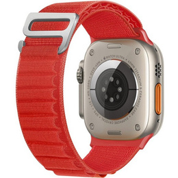 Pasek Nylonowy do Apple Watch 1/2/3/4/5/6/7/8/9/10/11/SE Ultra 1/2/3 42/44/45/46/49mm, Czerwony