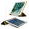 Etui do iPad 9.7" 2018/2017 (6/5 gen.) / Air 2/1 9.7" 2014/2013, Smartcase z miejscem na rysik, złote