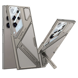 Etui do Samsung Galaxy S25 Ultra Mecha Style z podstawką – Titanium Grey