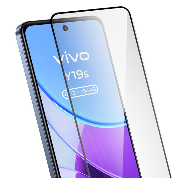 Szkło Hartowane 3D do Vivo Y19s, czarna ramka