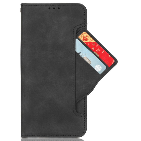 Etui z klapką do Samsung Galaxy M35, Card Slot, czarne