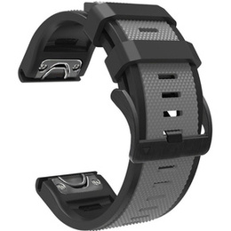 Pasek Silikonowy Quickfit 26mm do Garmin, Szary / Czarny