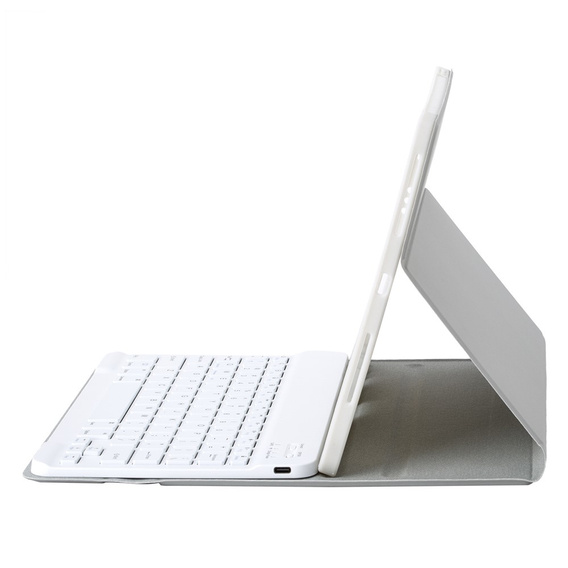 Etui z klawiaturą do Samsung Galaxy Tab S11, Leather Pen Slot, szare