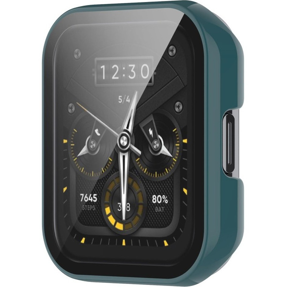 Etui z wbudowanym szkłem hartowanym do Realme Watch 2 Pro - Dark Green