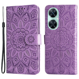 Etui do Huawei Nova 11i, Kwiaty, fioletowe