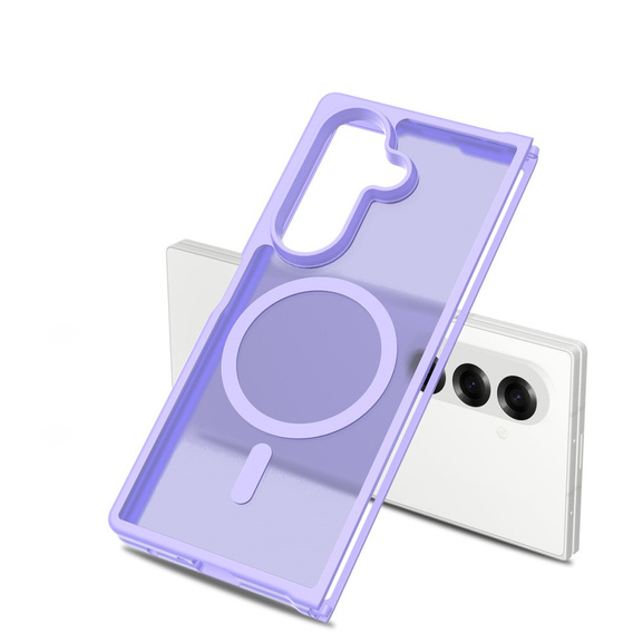 Etui kompatybilne z MagSafe do Samsung Galaxy Z Fold7 5G, ERBORD Matt Case – fioletowe
