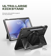 Etui Dexnor 360° do Samsung Galaxy Tab S9+ / S10+, z paskiem i miejscem na rysik - czarne