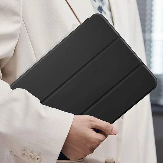 Etui z klapką do Samsung Galaxy Tab A11+, Tri-fold, czarne