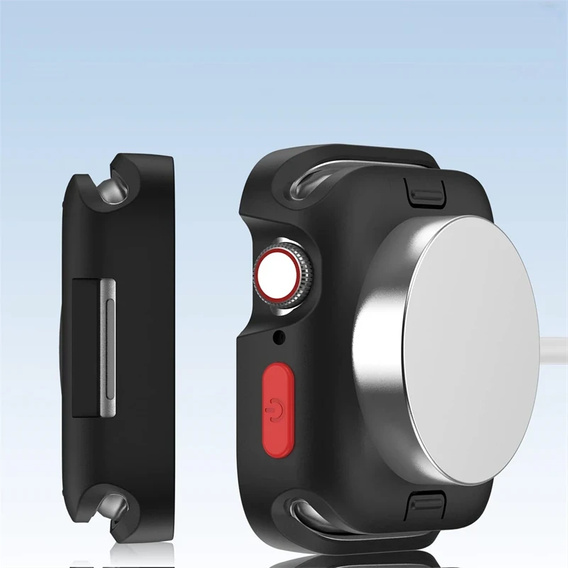 Etui Silikonowe do Apple Watch 7/8/9 41mm, matowe czarne