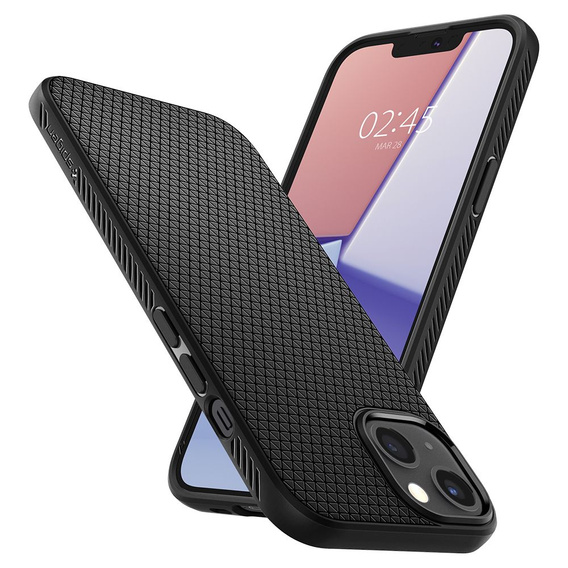 Etui Spigen do iPhone 13, Liquid Air, czarne + szkło
