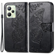 Etui z klapką do Realme C35, Butterfly, czarne