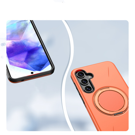 Etui do Samsung Galaxy A57 5G, z podstawką, do MagSafe, pomarańczowe