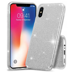 Etui Glitter Case do iPhone XR, Silver