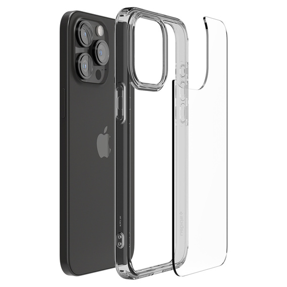 Etui Spigen do iPhone 15 Pro Max, Ultra Hybrid, Przezroczyste / Szare