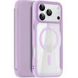 Etui z klapką Dux Ducis do iPhone 17 Pro, Skin X Pro, do MagSafe, fioletowe